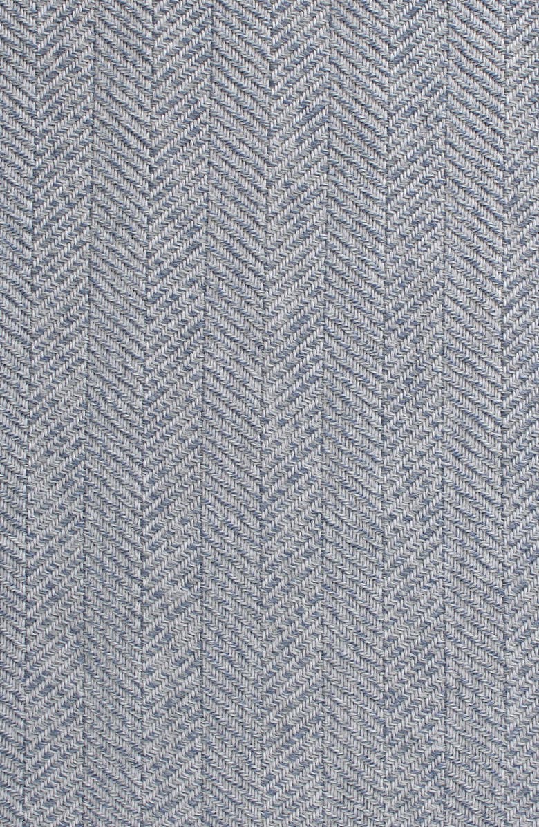 Johnstons of Elgin Textured Fringed Wool Herringbone Throw Blanket, Alternate, color, Grey