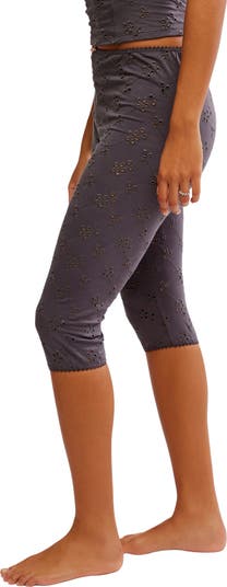 Full Bloom Eyelet Pajama Capri Pants