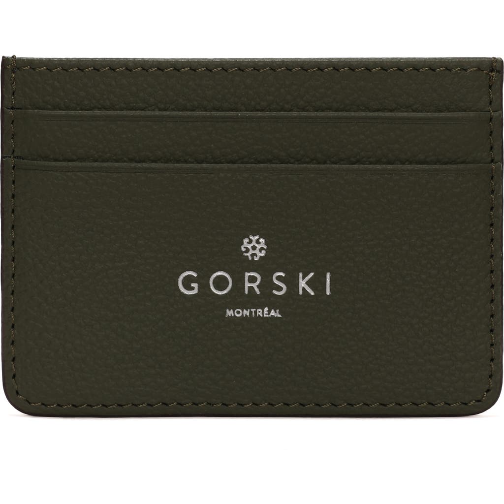 Gorski Leather Card Holder In Green