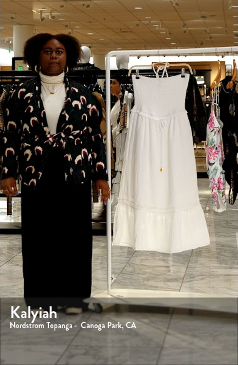 Seaside Strapless Cotton Gauze Cover-Up Dress, sales video thumbnail