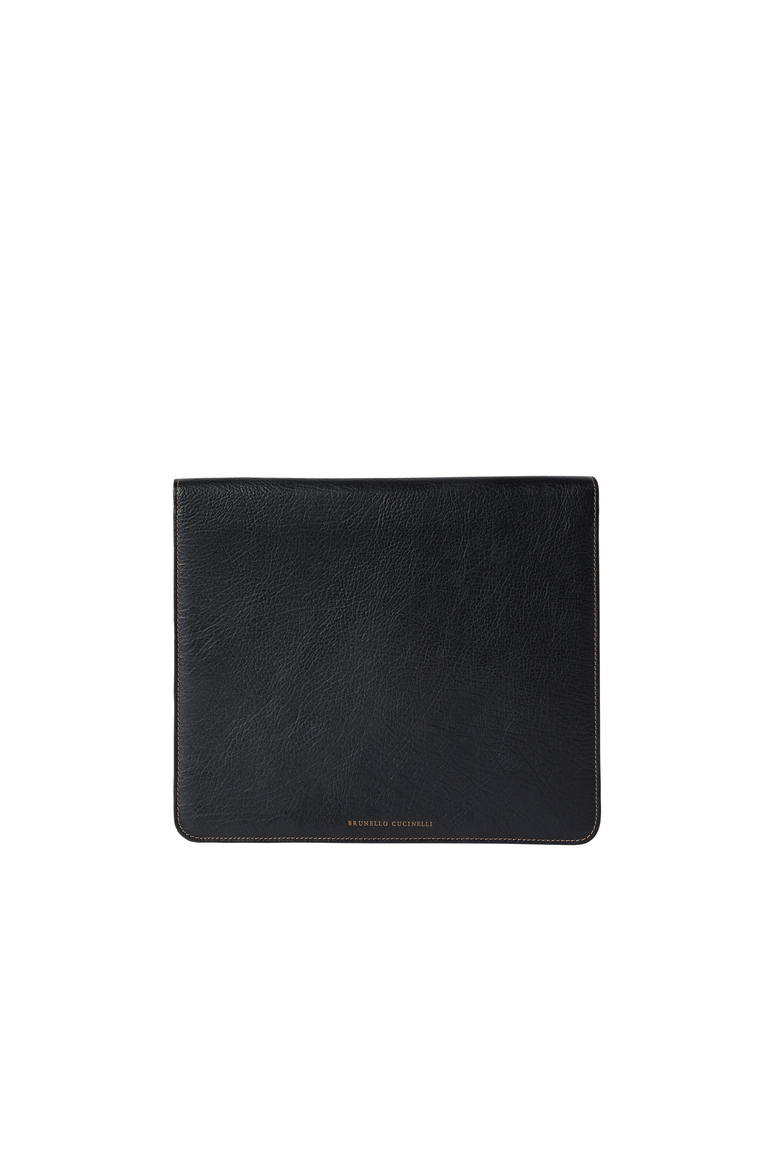 Grained calfskin document holder, Alternate, color, Black