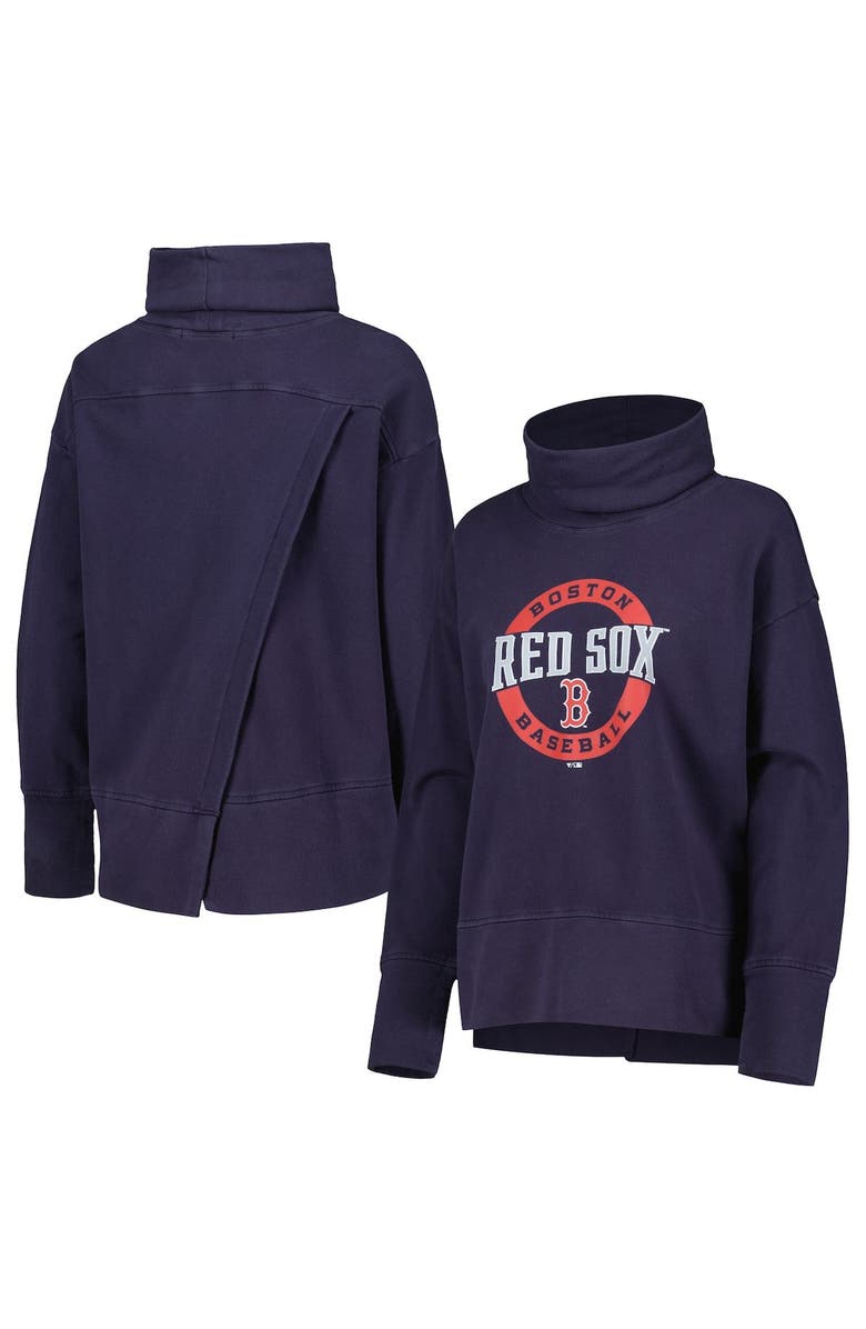 LEVELWEAR Women's Levelwear Navy Boston Red Sox Sunset Farm Team Pullover Sweatshirt, Main, color, Navy