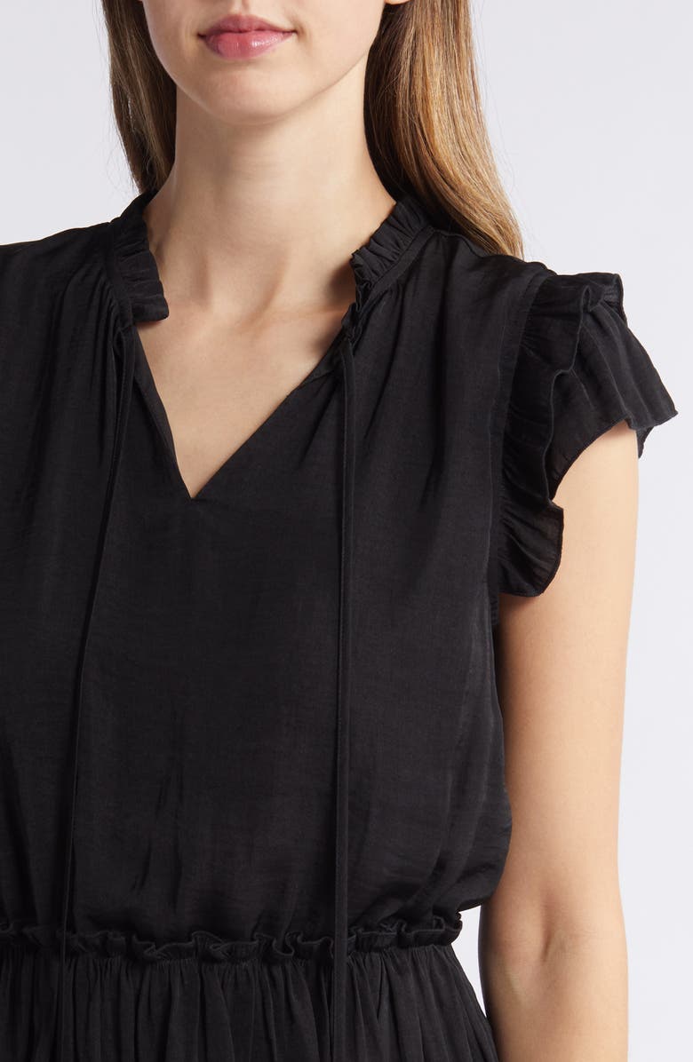 Sam Edelman Tiered Ruffle Minidress, Alternate, color, Black