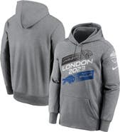 Nike Men's Nike Heather Charcoal Jacksonville Jaguars vs. Buffalo Bills 2023 London Game Pullover Hoodie