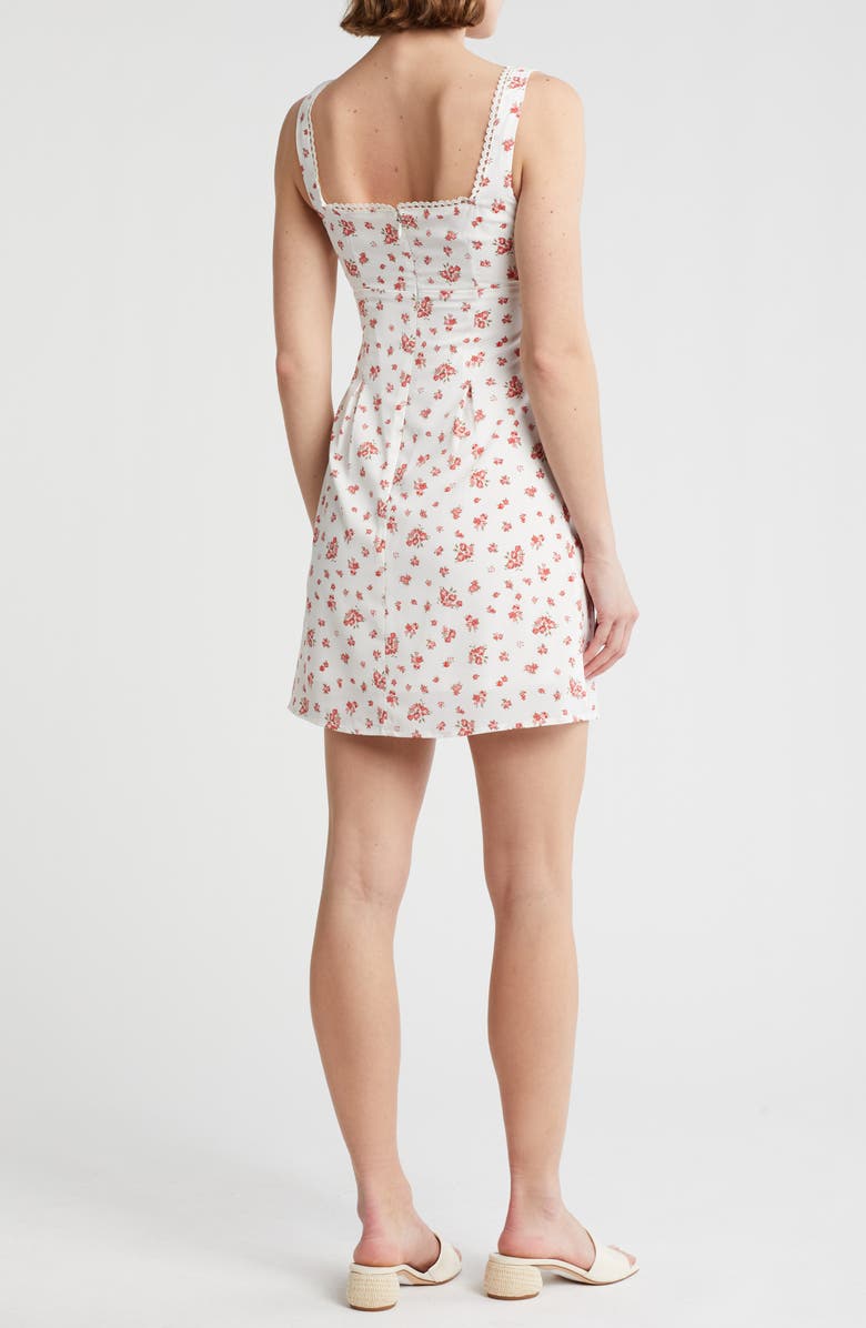 Blu Pepper Floral Keyhole Minidress, Alternate, color,