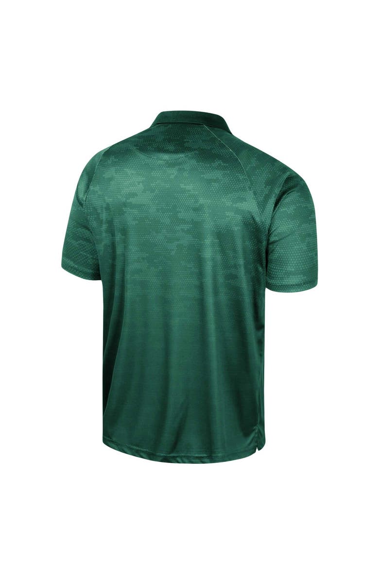 COLOSSEUM Men's Colosseum Green Colorado State Rams Honeycomb Raglan Polo, Alternate, color, Green