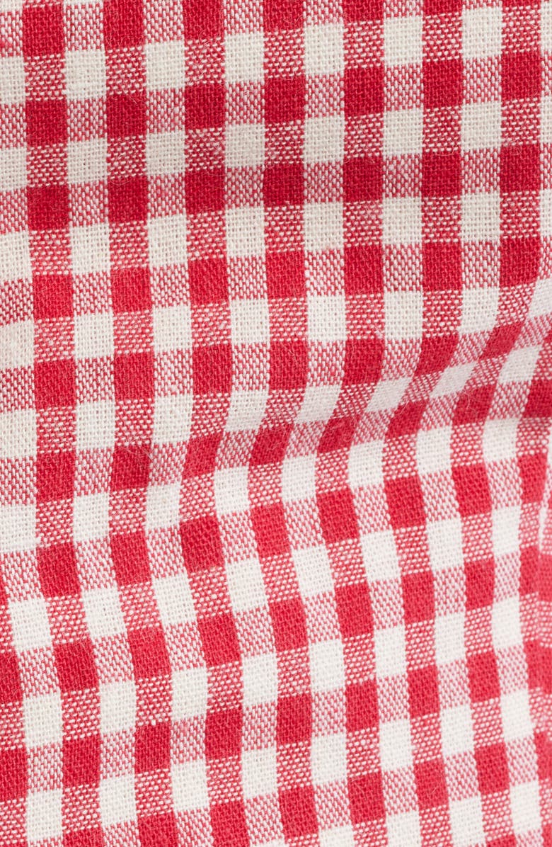 Princess Polly Toulouse Gingham Sleeveless Minidress, Alternate, color, Red Gingham