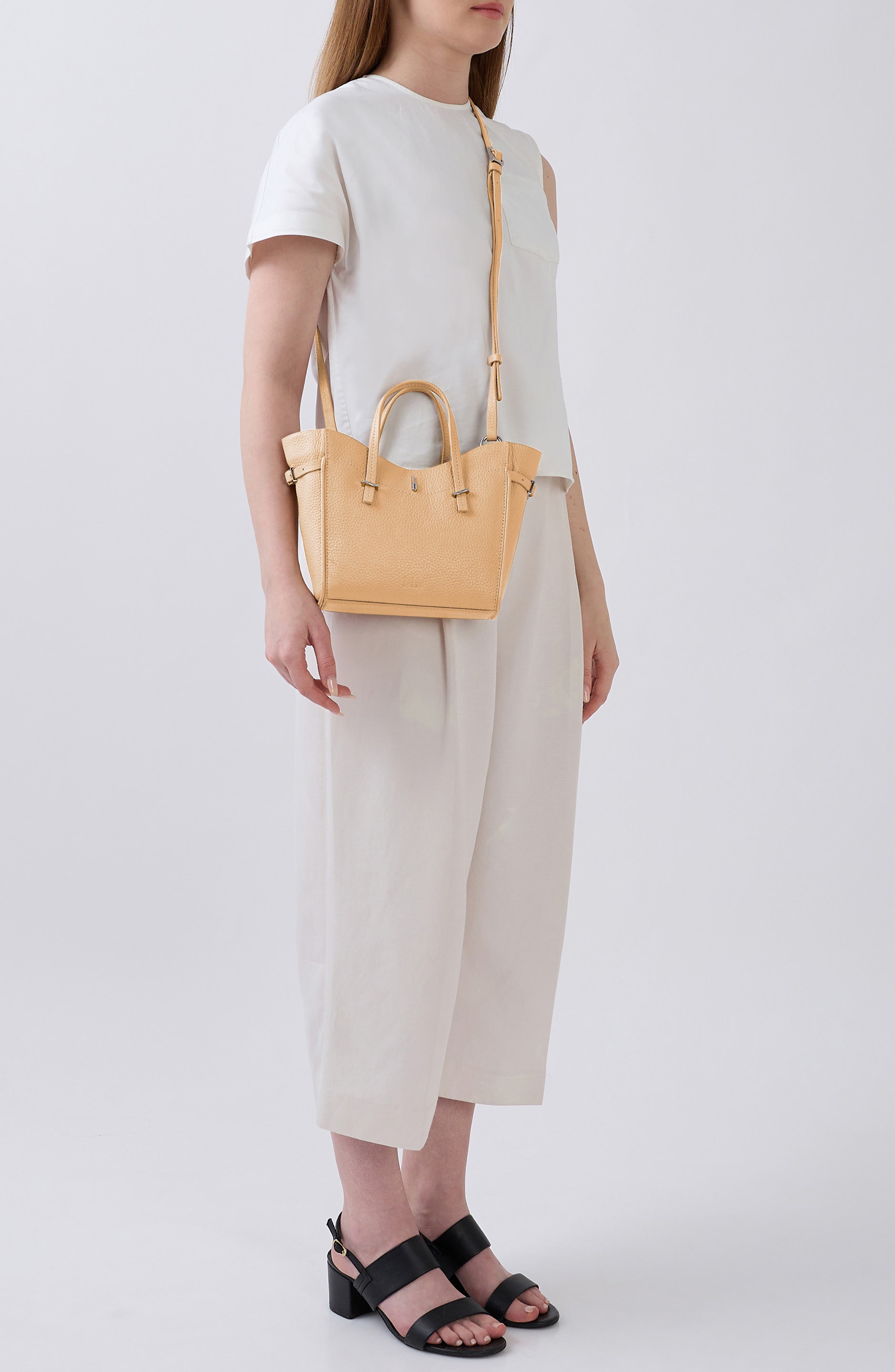 Mini Greta Crossbody Tote, Alternate, color, PEACH