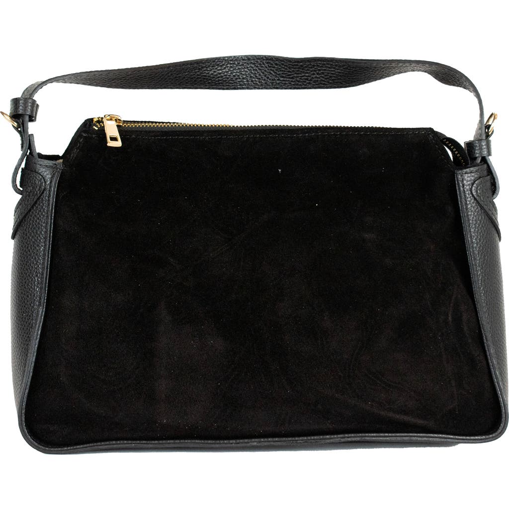 Persaman New York Talia Suede Shoulder Bag In Black