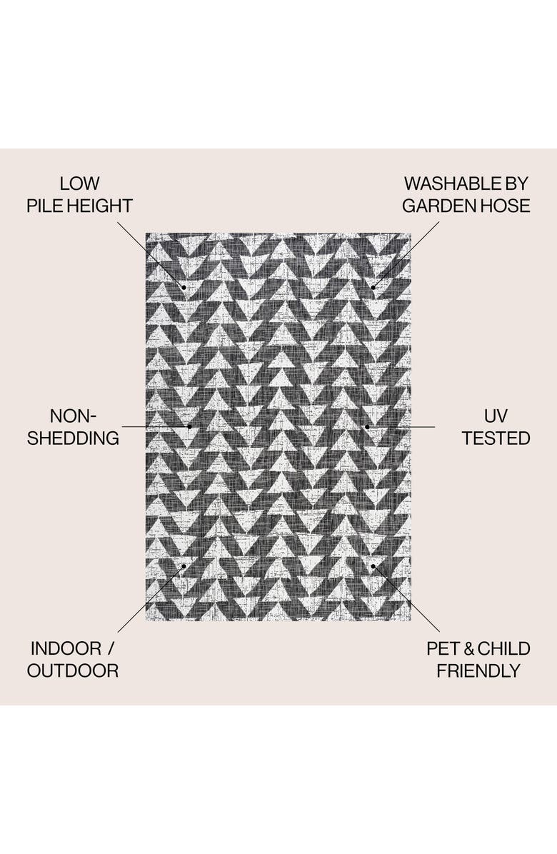 JONATHAN Y Andratx Modern Geometric Indoor/Outdoor Area Rug, Alternate, color, Black/Ivory