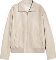FRAME Leather Bomber Jacket