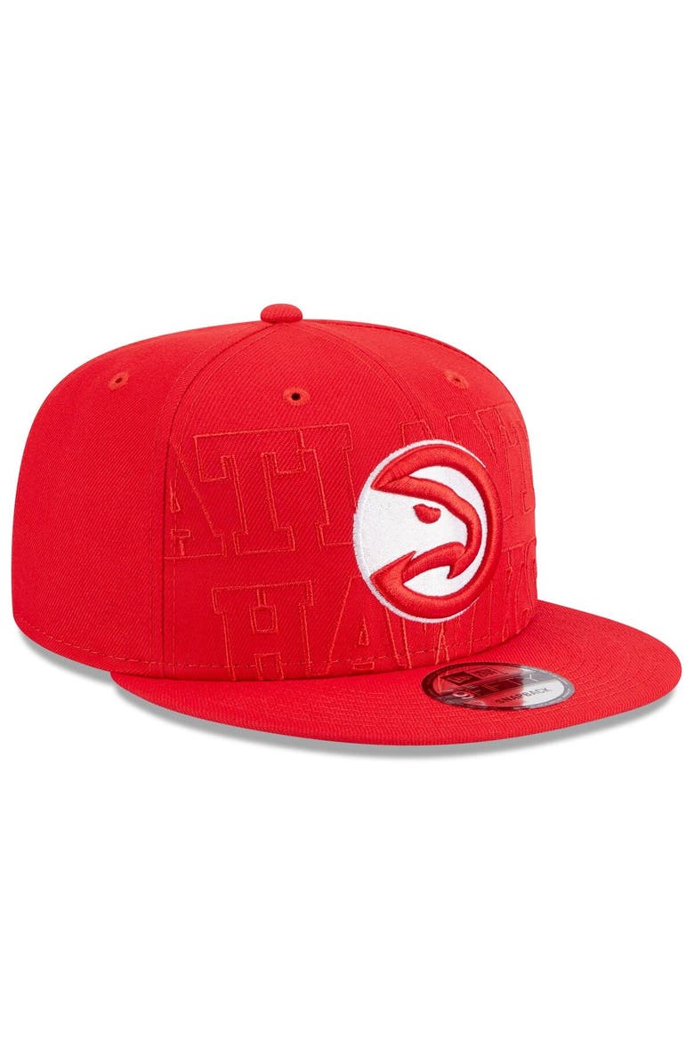 New Era Men's New Era Red Atlanta Hawks 2023 NBA Draft 9FIFTY Snapback Hat, Alternate, color,