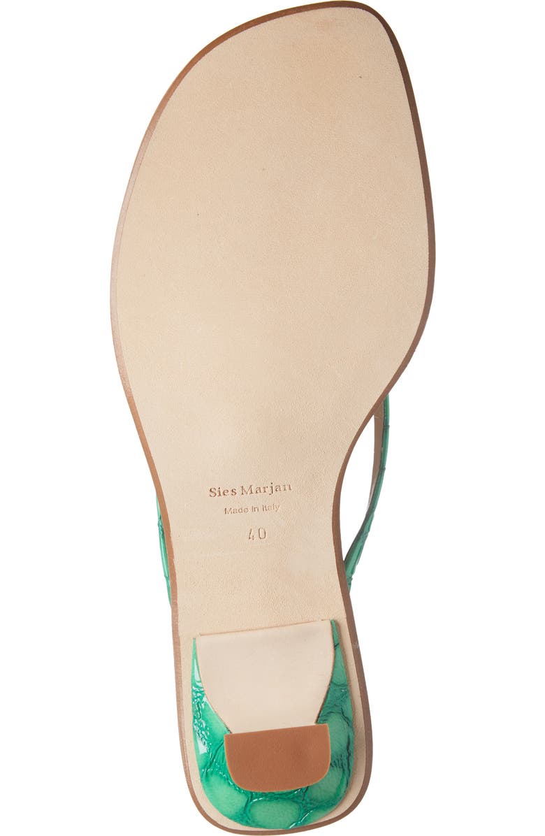 Sies Marjan Alix Crocodile Embossed Sandal, Alternate, color,