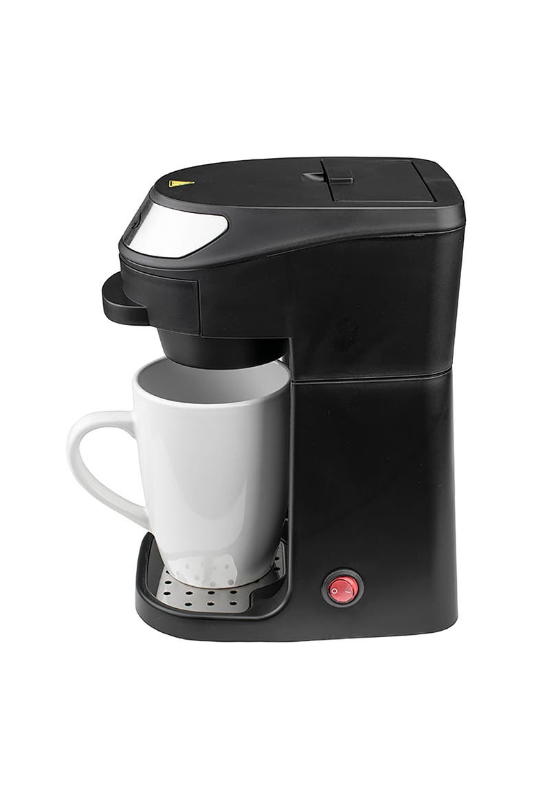 Single Serve Coffee Maker with Mug, Alternate, color, Black
