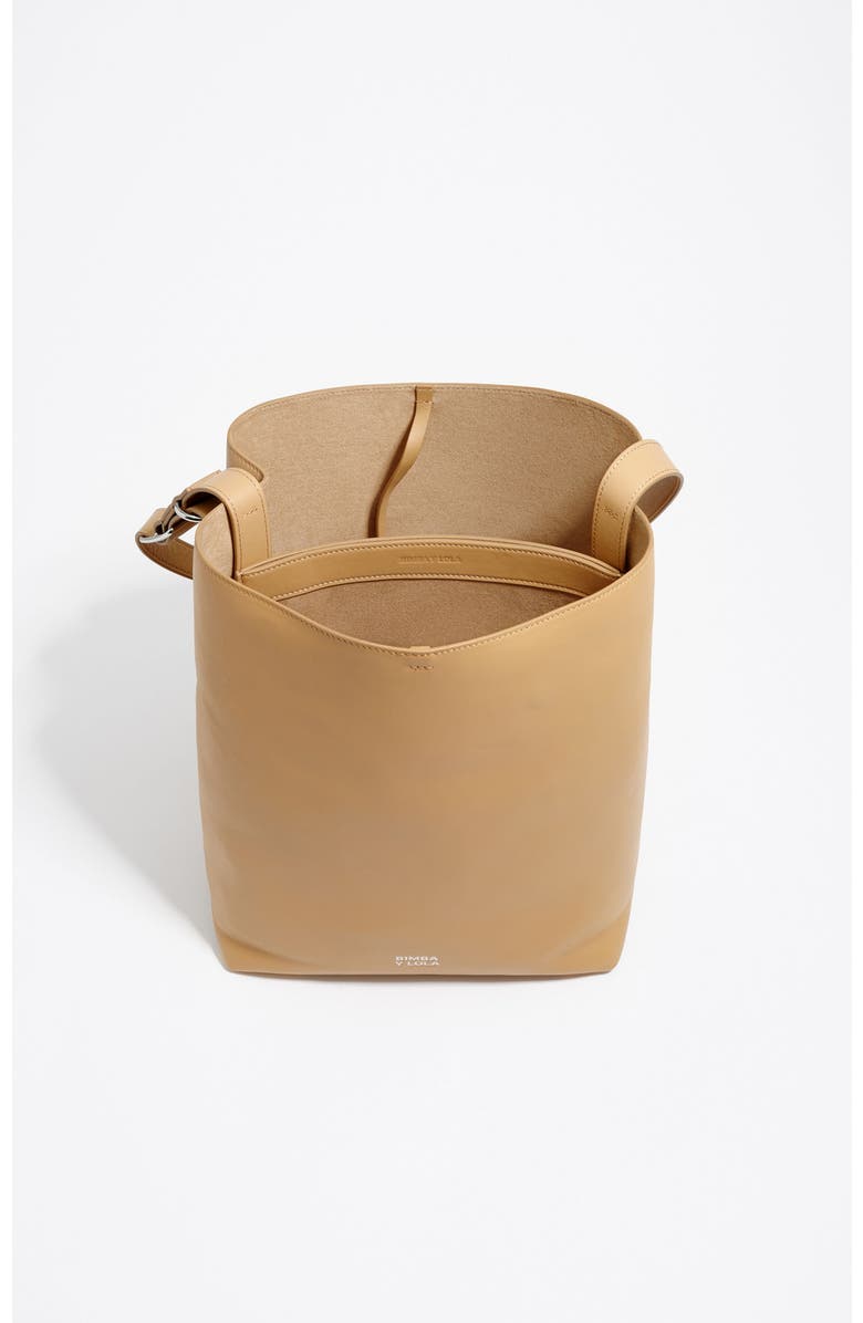 Bimba y Lola Large Leather Carlino Bag, Alternate, color, Desert