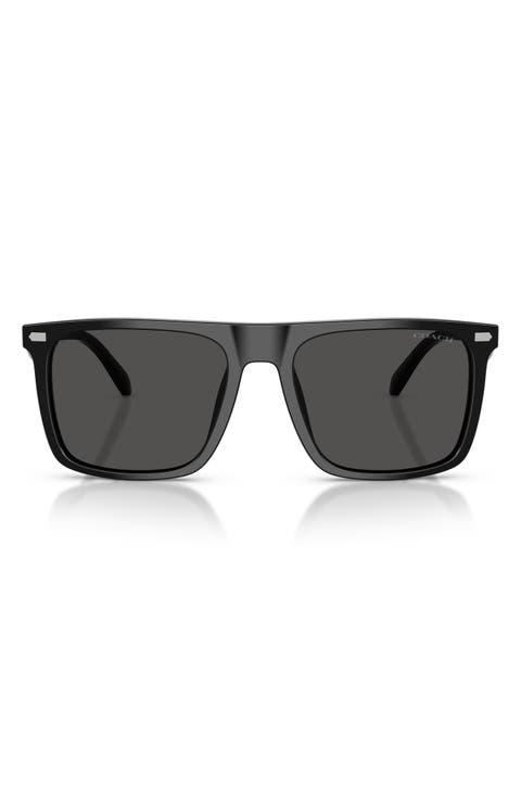 57mm Flat Top Square Sunglasses