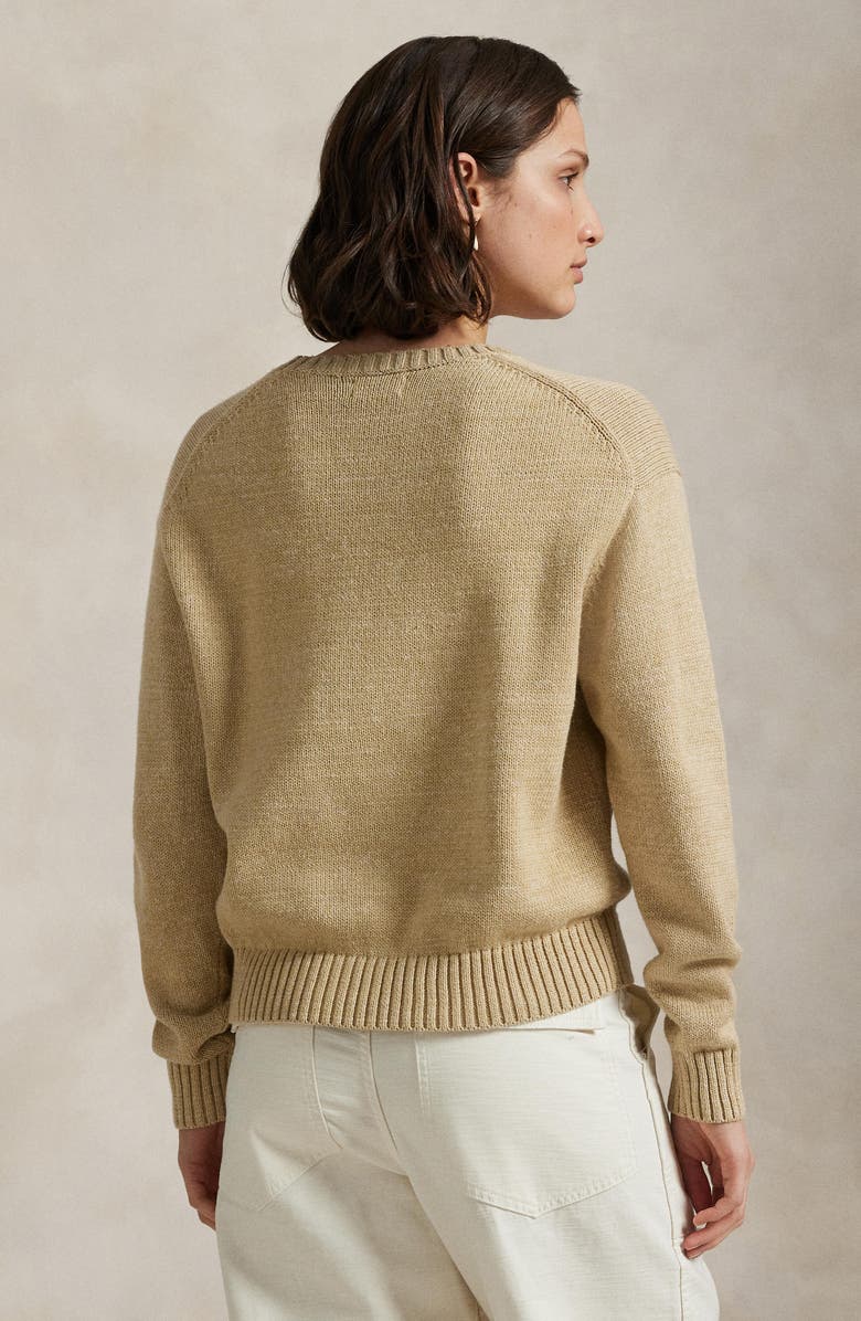 Polo Ralph Lauren Polo Bear Embroidered Cotton Crewneck Sweater, Alternate, color,