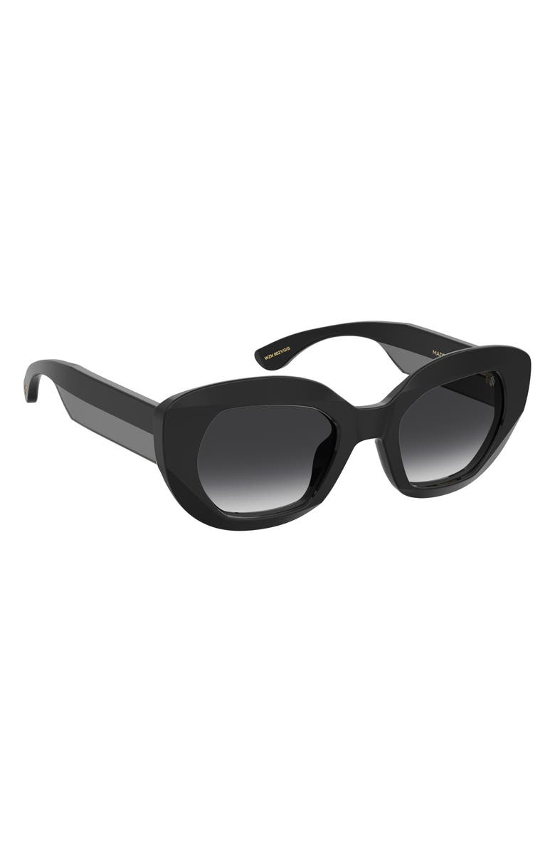 Stuart Weitzman 51mm Gradient Butterfly Sunglasses, Alternate, color, Black/ Dark Grey Sf