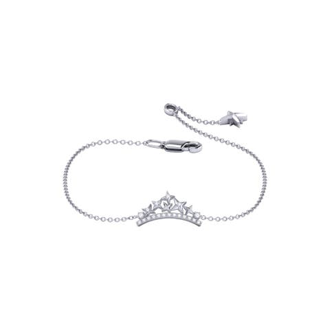 Starry Cascade Sterling Silver Diamond Tiara Bracelet