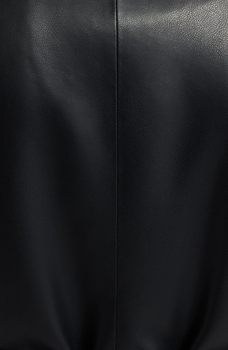 MICHAEL Michael Kors Belted Faux Leather Coat with Faux Fur Collar, Alternate, color,