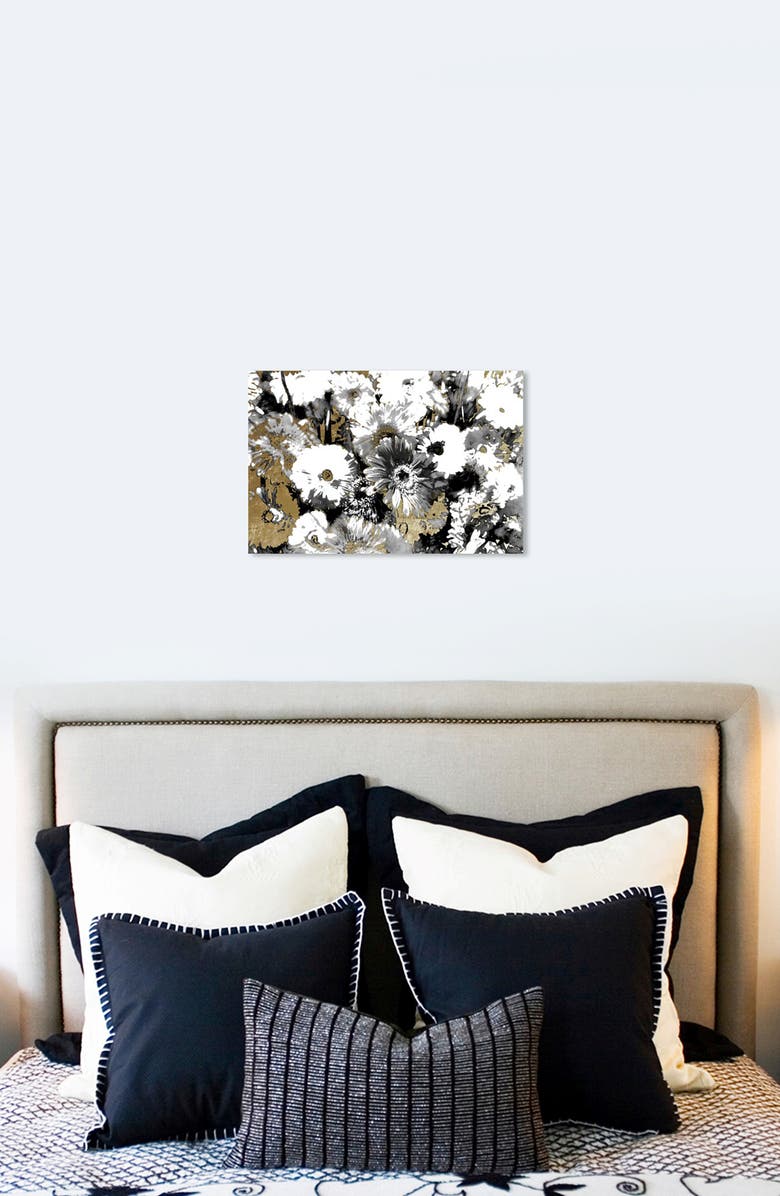 Oliver Gal Golden Floral Canvas Wall Art, Alternate, color, 