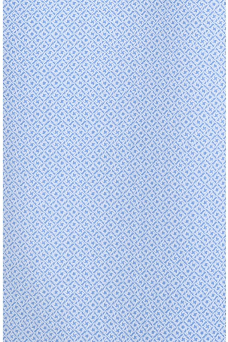 Geometric Short Sleeve Button-Up Shirt, Alternate, color, WHITE/ BLUE