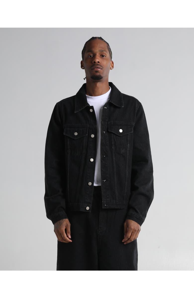 Shaka Wear Don Denim Jacket, Main, color, Black