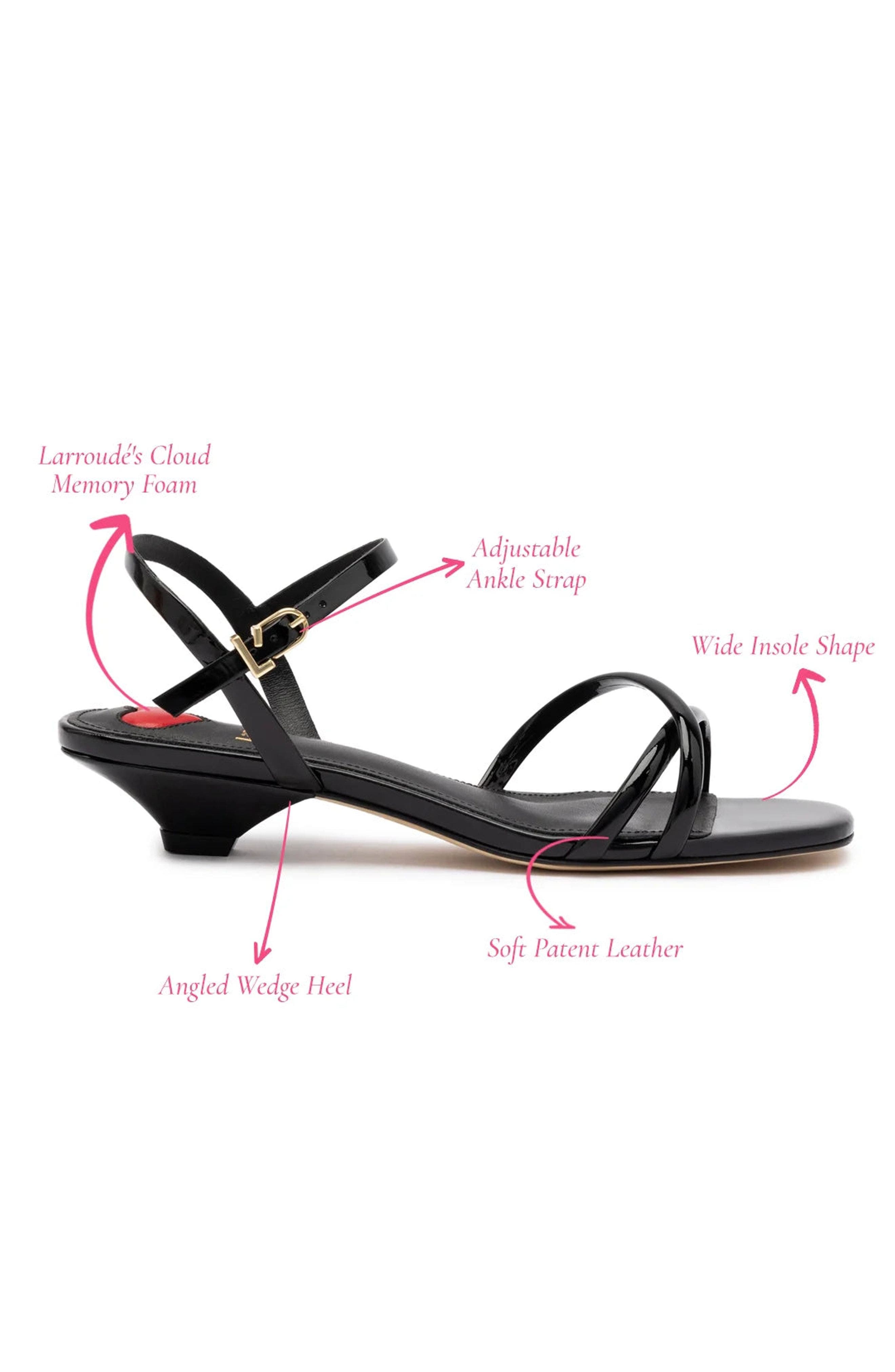 Larroudé Charlotte Sandal, Alternate, color, Black
