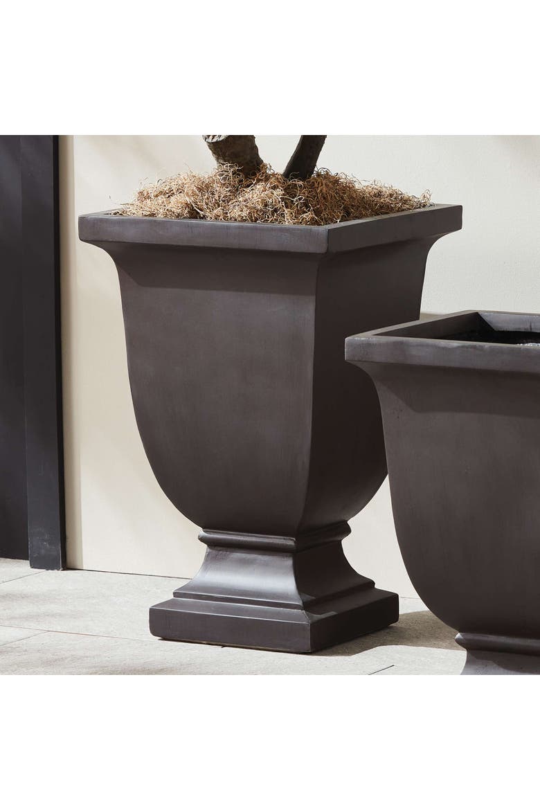 Fibreclay Beckett Large Square Footed Planter, Alternate, color, Black