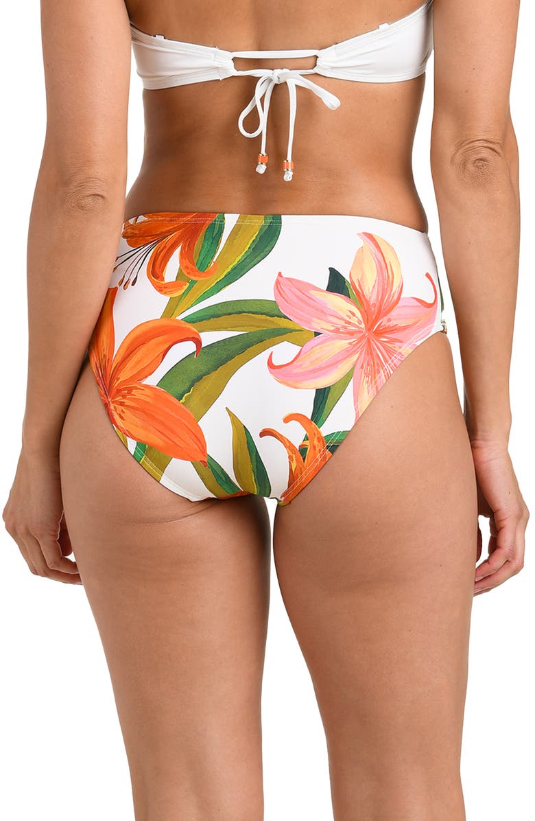La Blanca Jungle Blossoms Mid Rise Bikini Bottoms, Alternate, color,