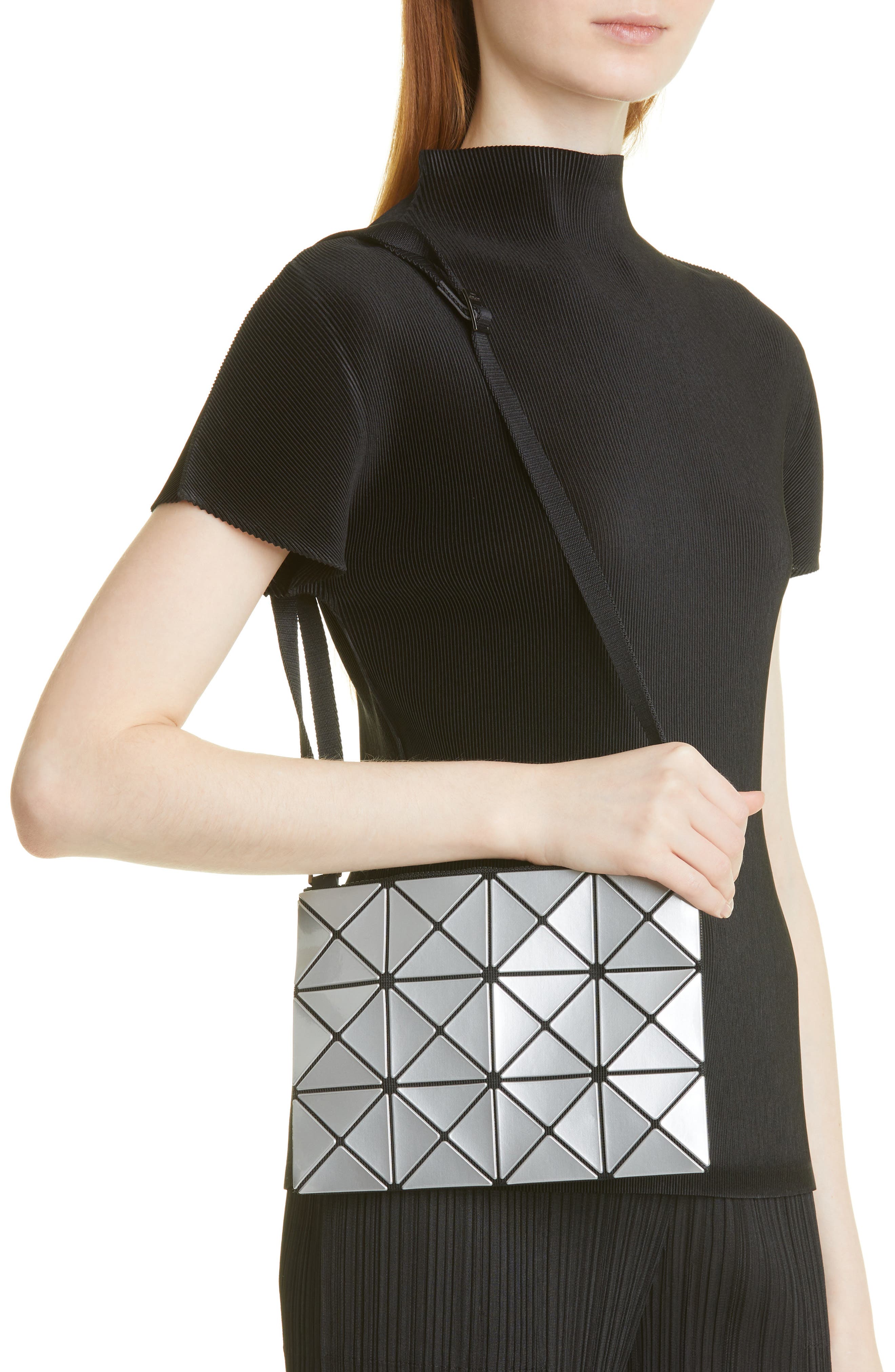 Small Lucent Crossbody Bag, Alternate, color, SILVER