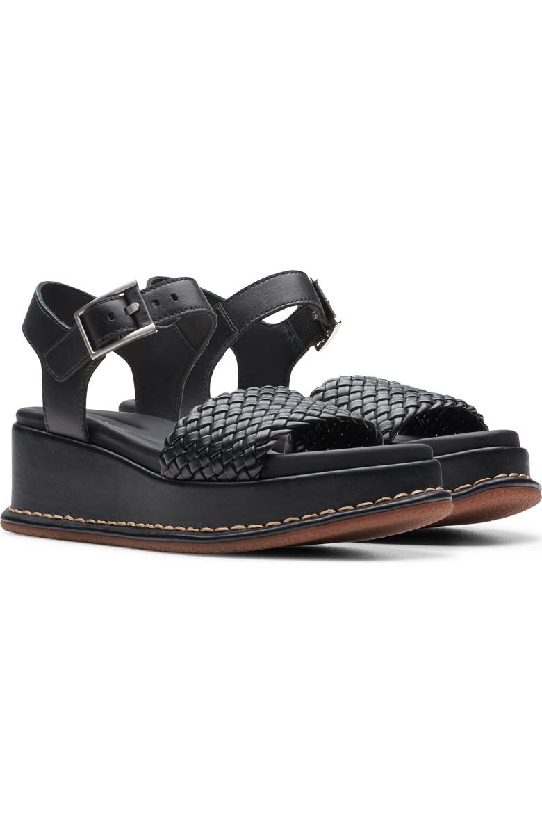 Clarks<sup>®</sup> Kimmei Bay Ankle Strap Platform Wedge Sandal, Main, color,