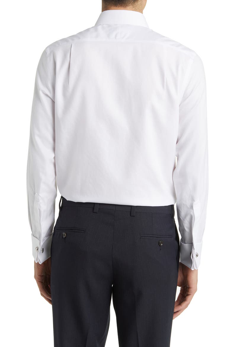 Non-Iron Royal Oxford Slim Fit Shirt Double Cuff, Alternate, color, WHITE