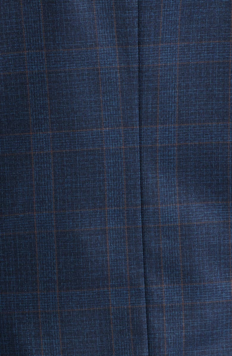 Peter Millar Flynn Classic Fit Windowpane Check Wool Sport Coat, Alternate, color, Blue