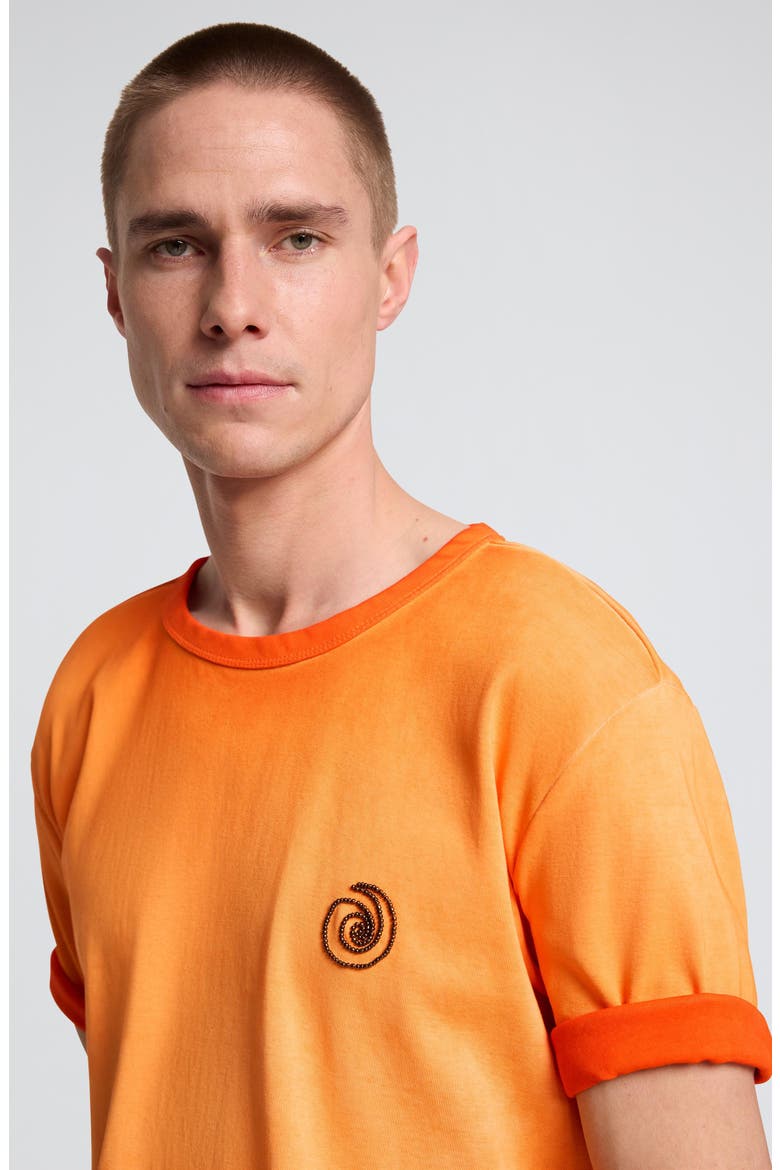 Gradient Cotton T-Shirt, Alternate, color, ORANGE