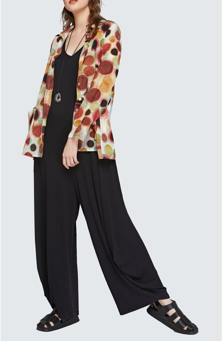 LUUKAA Ashley Wrinkled Viscose Jersey Jumpsuit, Main, color, Black