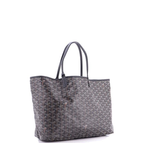 Pre-owned Goyard Goyard Saint Louis Tote Coated Canvas Pm In Gray
