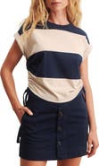 Sanctuary All Day Stripe Side Tie Organic Cotton Blend T-Shirt