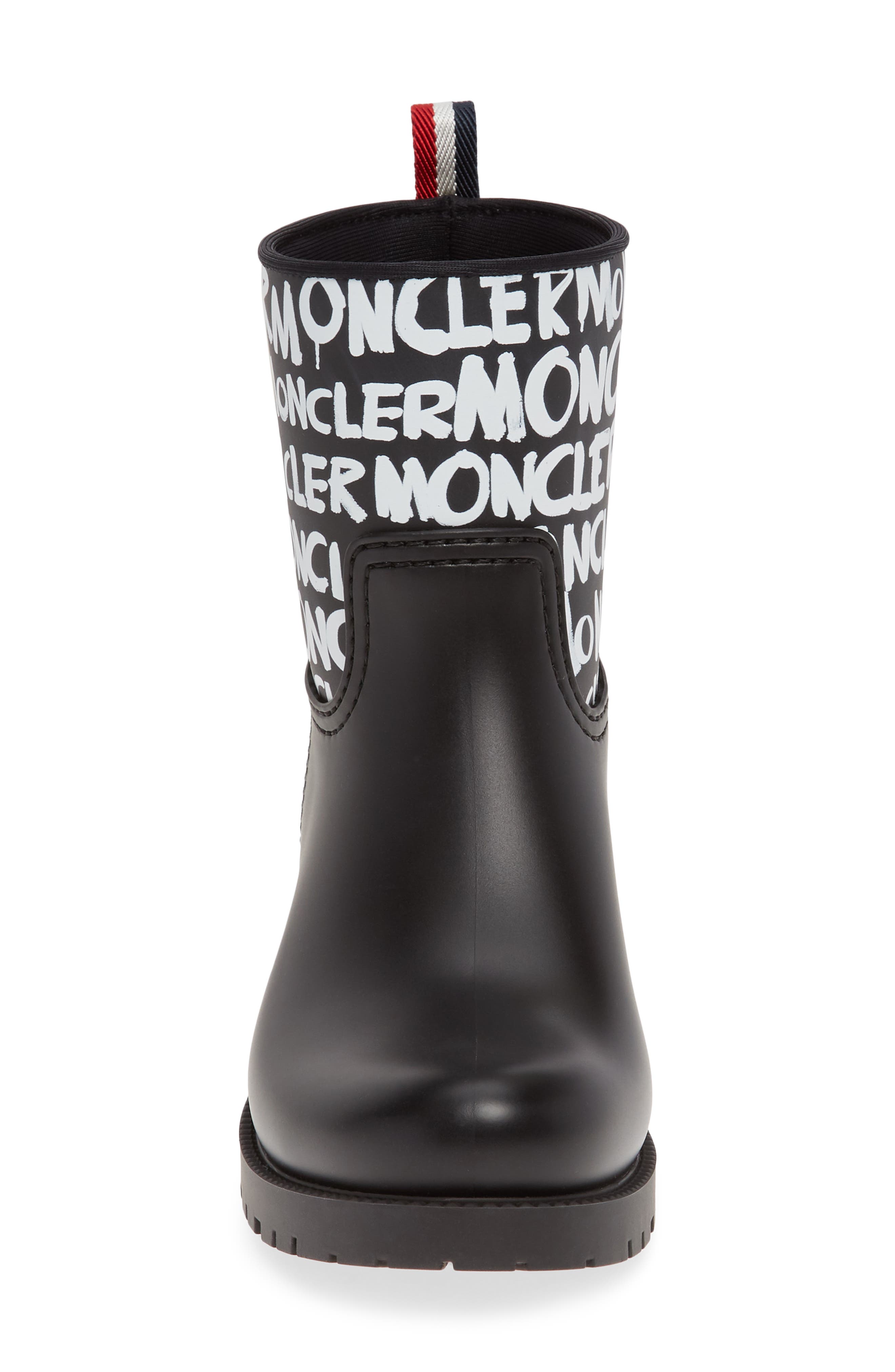 Moncler Ginette Logo Waterproof Rain Boot, Alternate, color, 