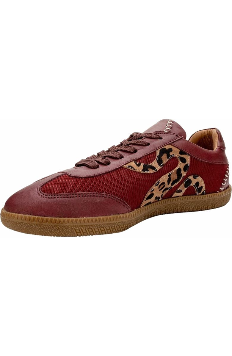 Forever & Always Shoes Perry Leather Sneakers, Alternate, color, Burgundy Leather