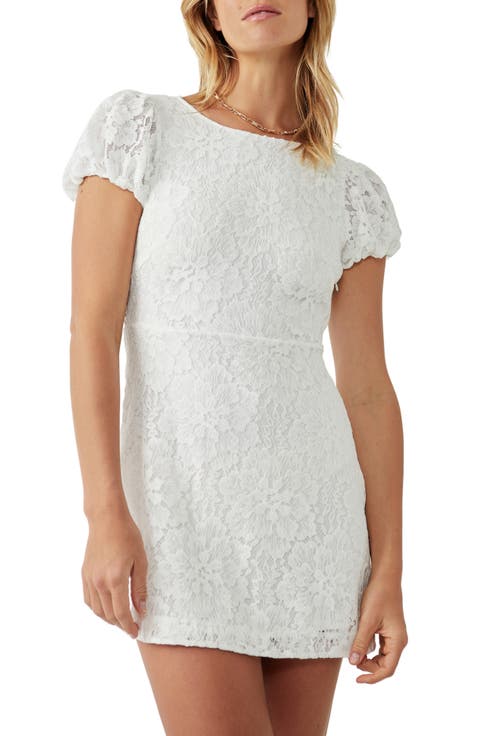 Hailee Puff Sleeve Lace Dress