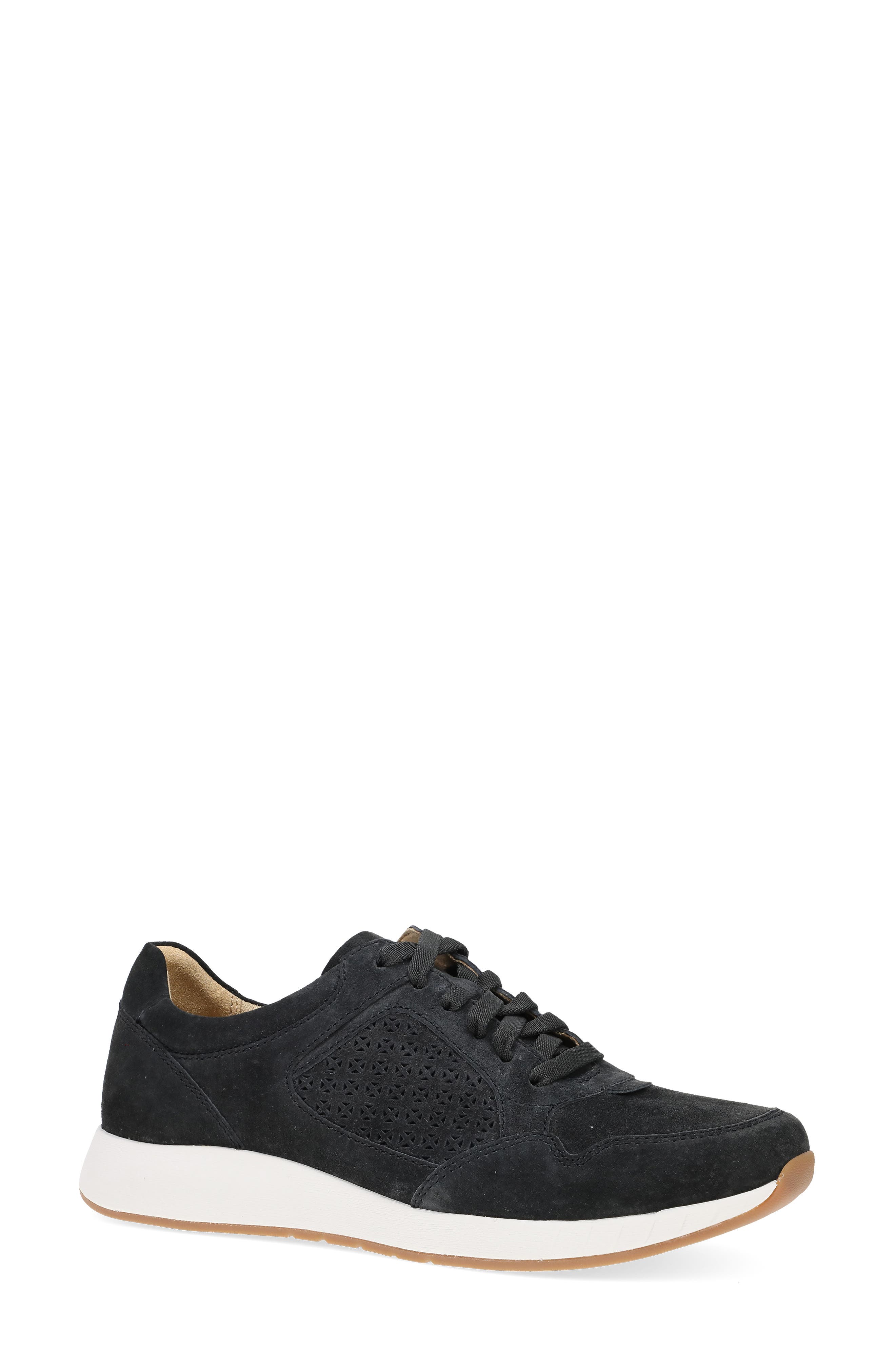 Dansko Catie Sneaker, Main, color, Black Suede