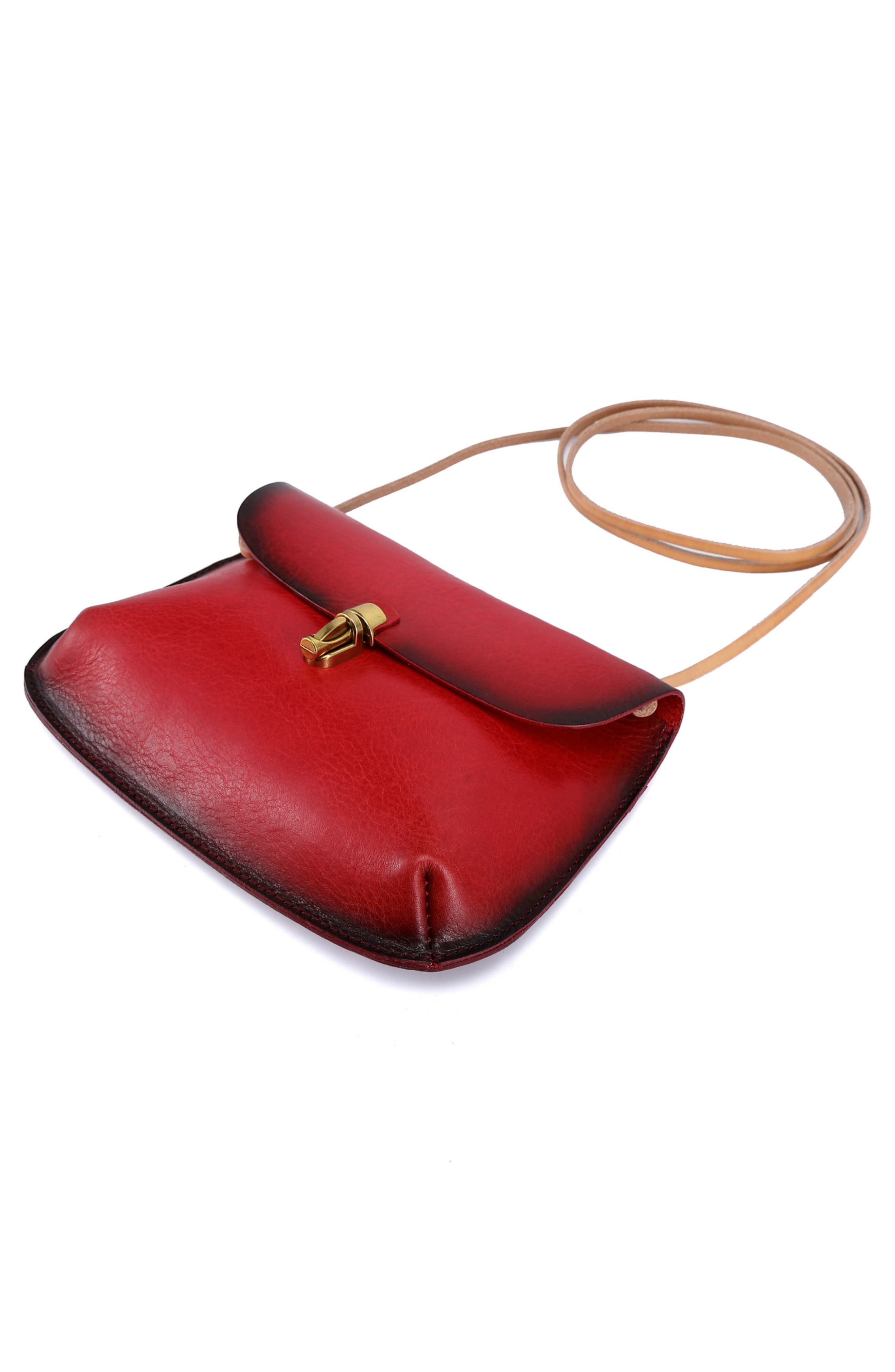 Ada Leather Crossbody Bag, Alternate, color, RED