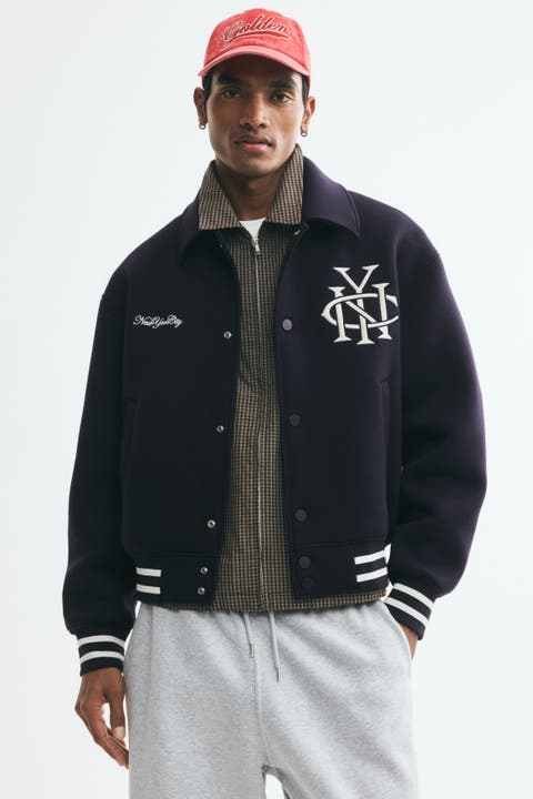 Scuba Knit Baseball Jacket