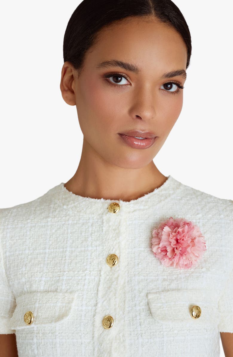 Helena Simon The Light Pink Carnation Floral Brooch, Alternate, color, Light Pink