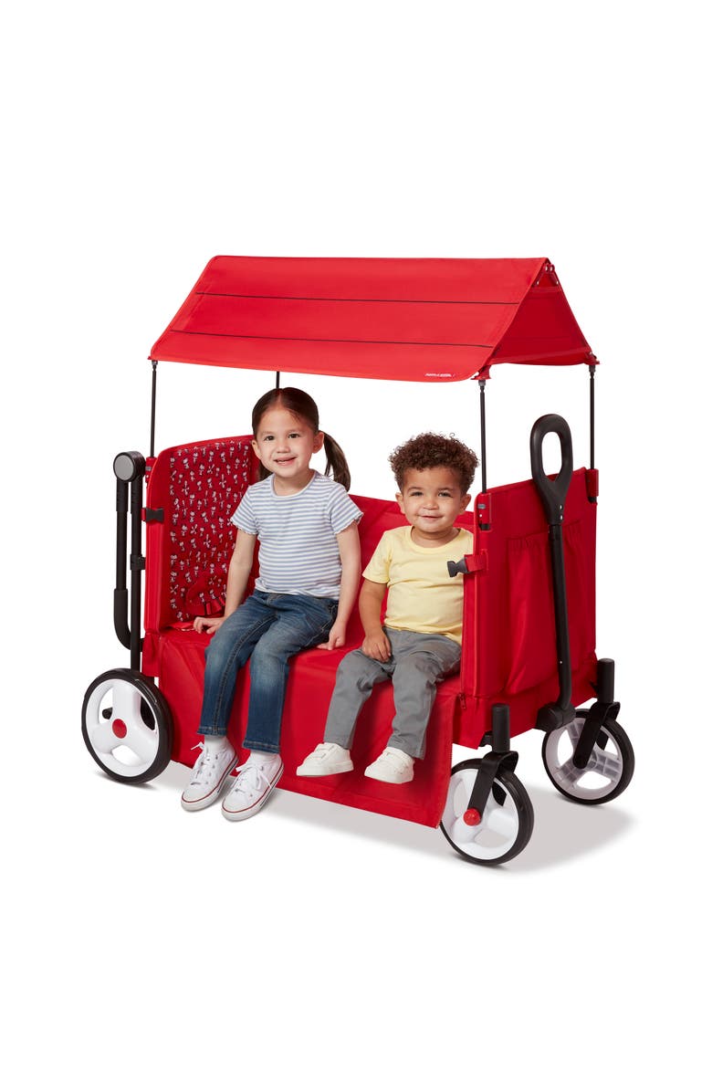 Radio Flyer Snoopy's Wagon, Alternate, color, Red
