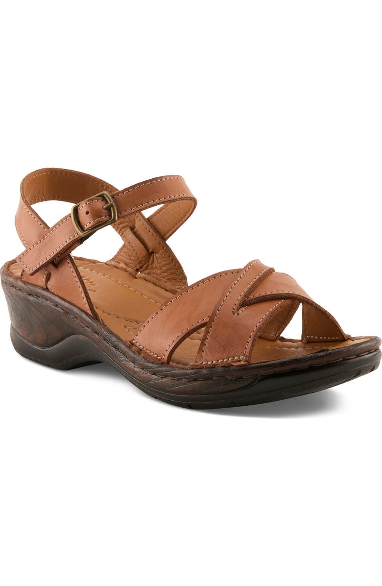 Spring Step Amareza Ankle Strap Sandal, Main, color, Camel