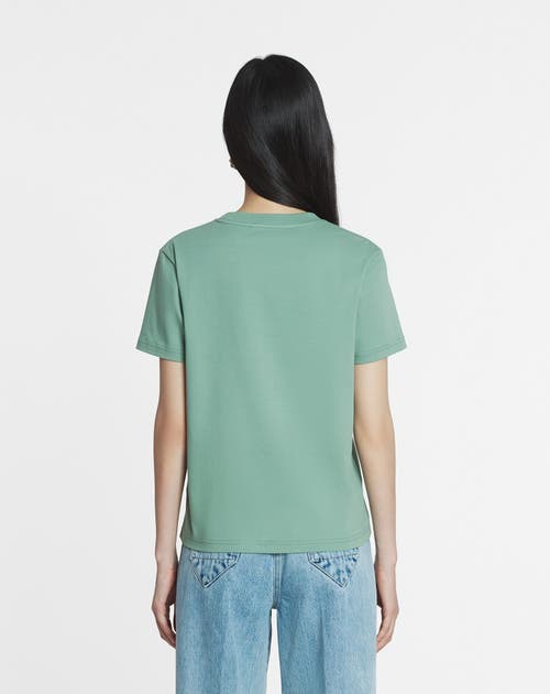 Lanvin Embroidered T-shirt In Vert De Gris