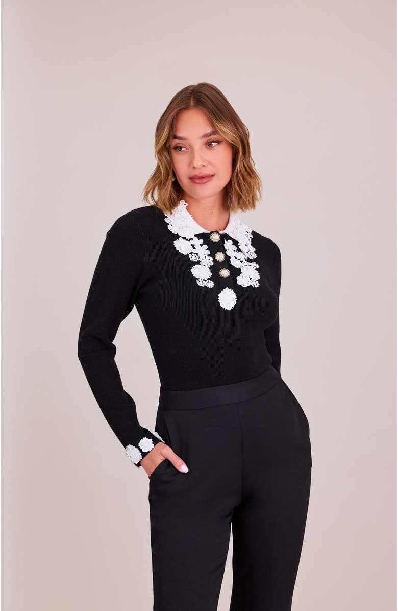 Anne Fontaine Sweetie Top, Alternate, color, Black