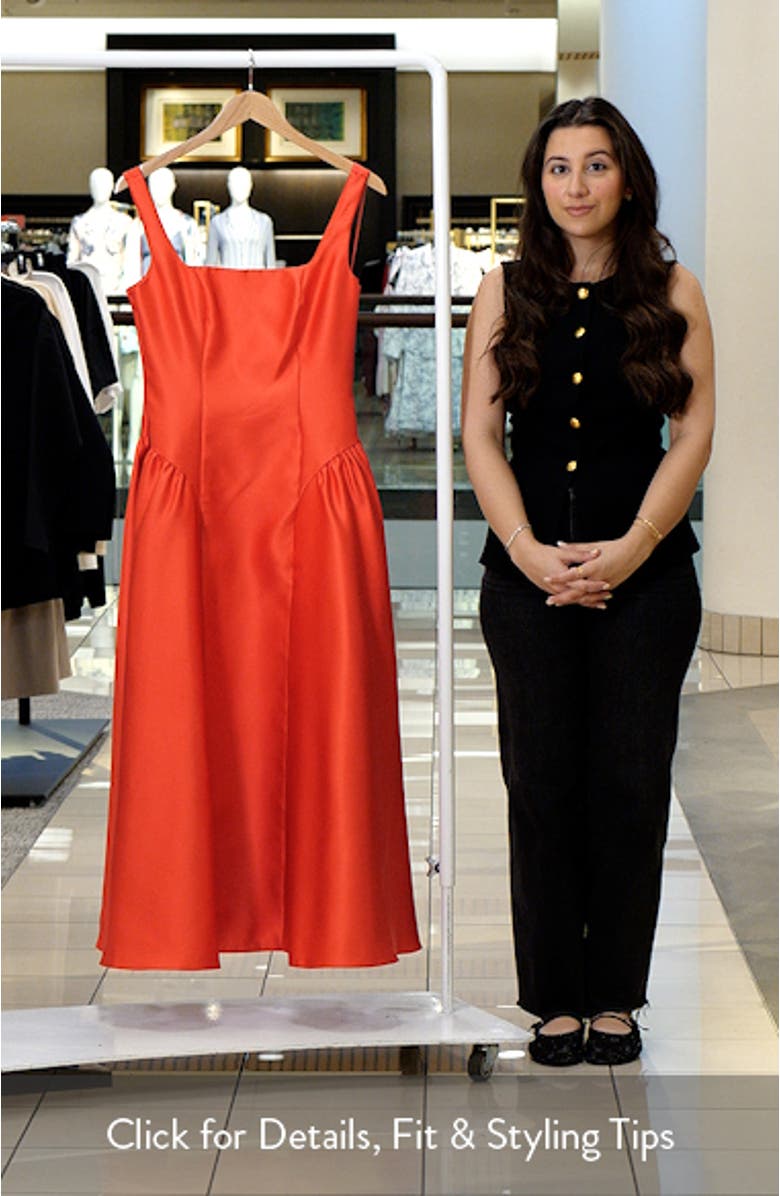 Shirred Mikado Cocktail Dress, sales video thumbnail